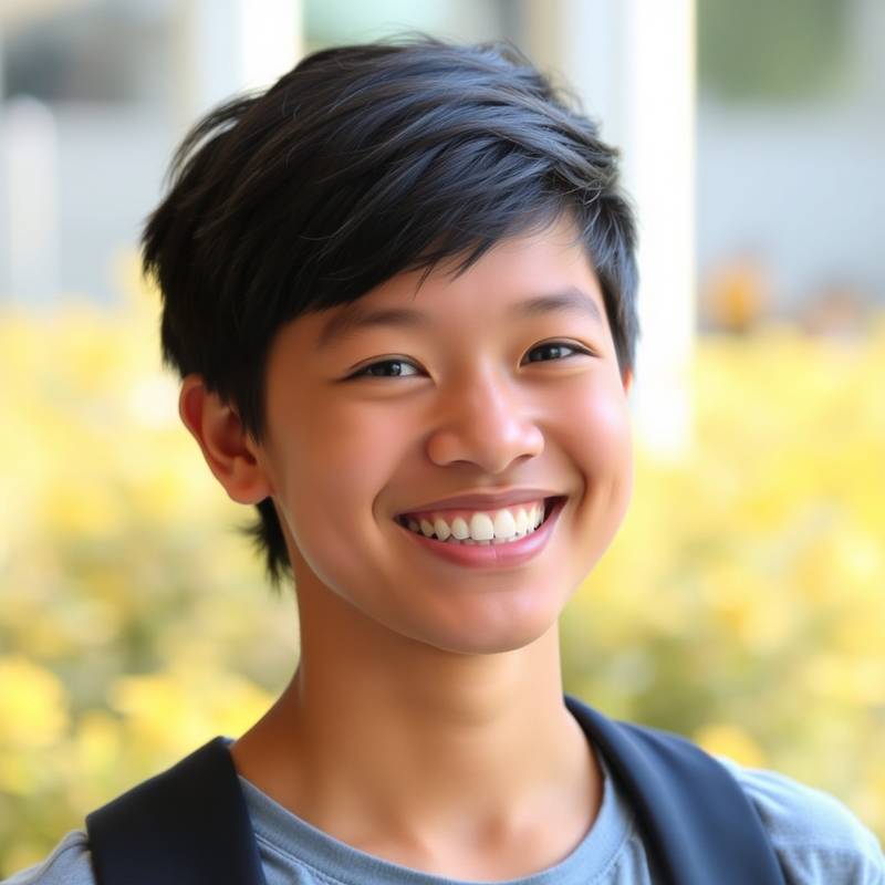 Foto van tevreden student
